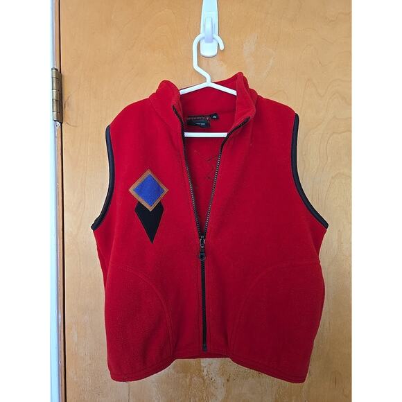 Vintage Fleece Aztec Geometric Retro Full Zip Vest Kids Size S Moxie Horses - Picture 3 of 7